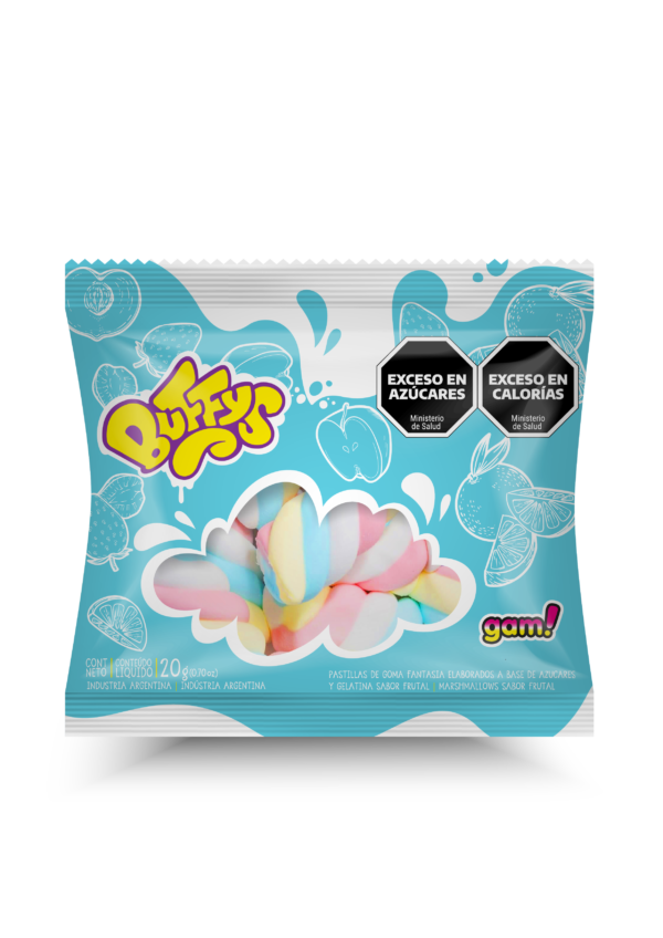 Malvavisco BUFFYS Twister Frutal 20g y 30g