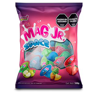 Caramelo Liquido Mag JR Space Surtido(50u) 16 bolsasx50u de 10g